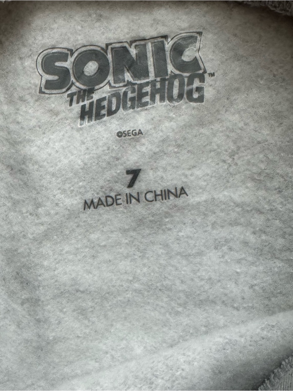 SEGA Sonic the Hedgehog Boys Size 7 Gray Fleece Joggers Sweatpants - Picture 4 of 7